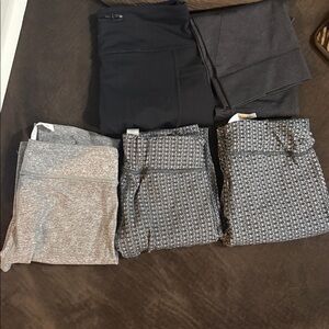 Ivivva Black and Gray Kids Leggings Set 5 pairs